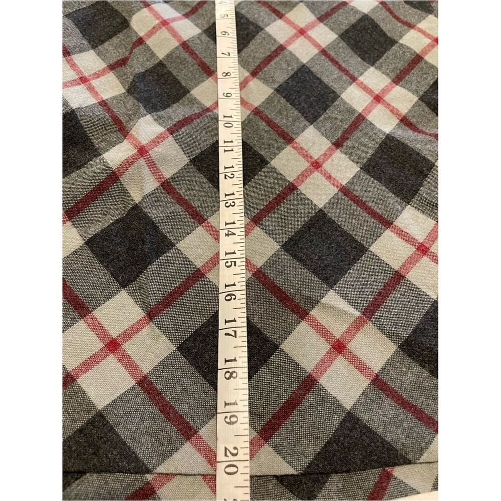 Merona Womens Plaid Tartan Mini Skirt Preppy Wool Blend Work Career Office Sz 12 - Picture 11 of 12